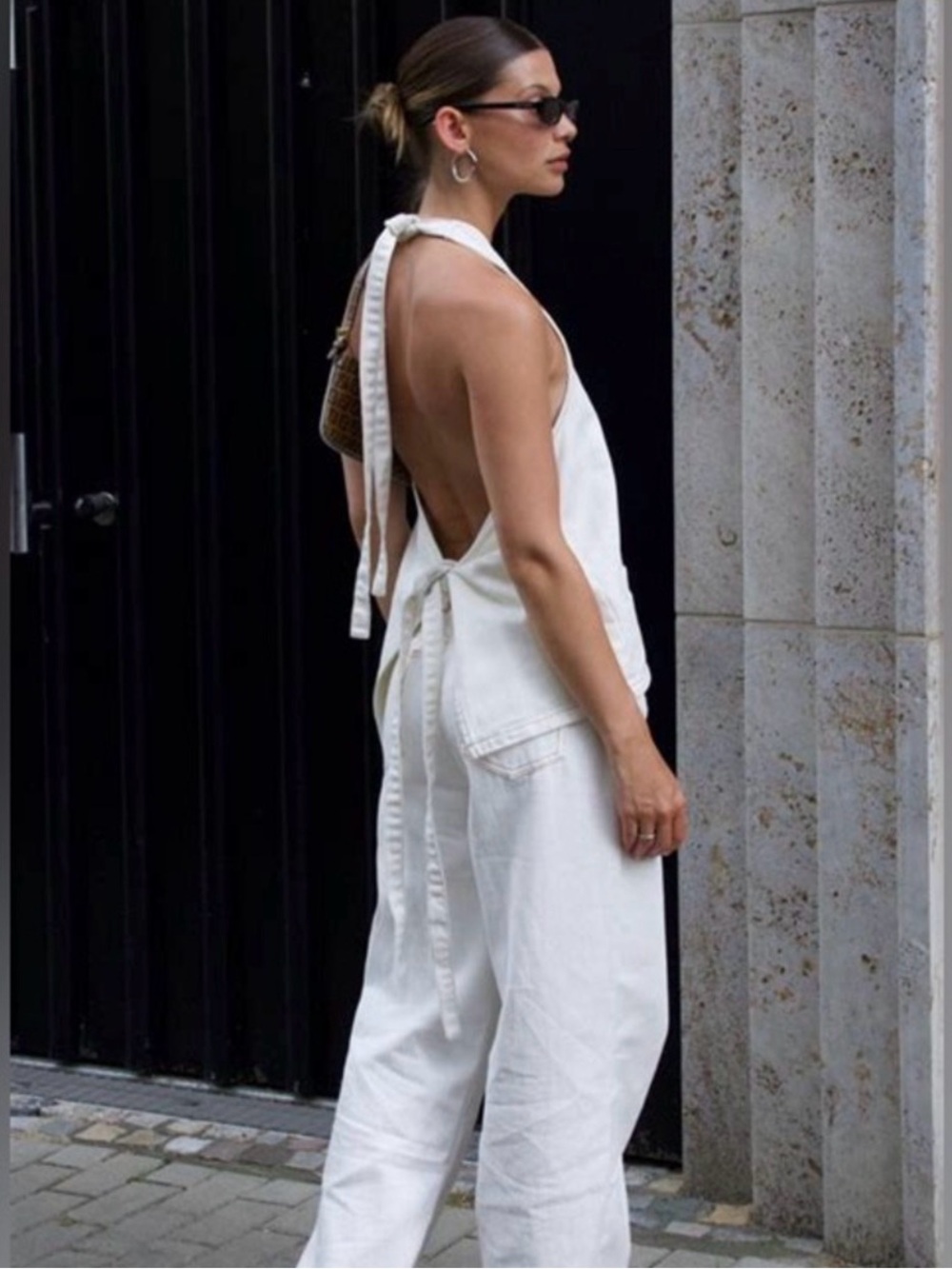 Lioness Cream Halter Button Vest